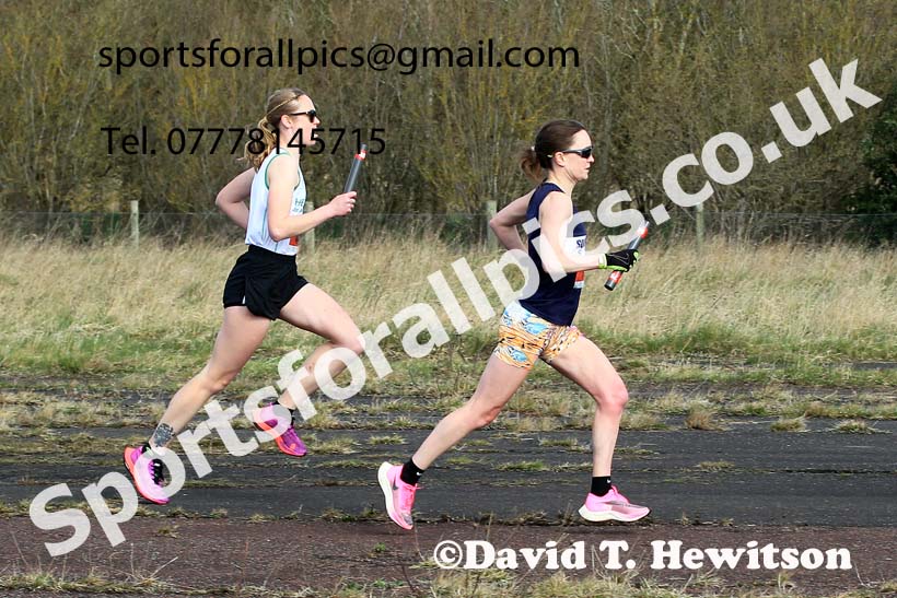 Senior womens 2023 Elswick Harriers Road Relays, Albamarle Barrack Airfield, Ouston, Northumberland. Photo: David T. Hewitson/Sports for All Pics